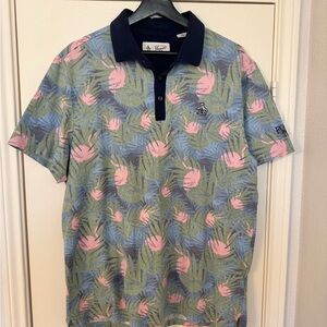 Penguin Golf Men's Polo Shirt - Flamingo - Size Large